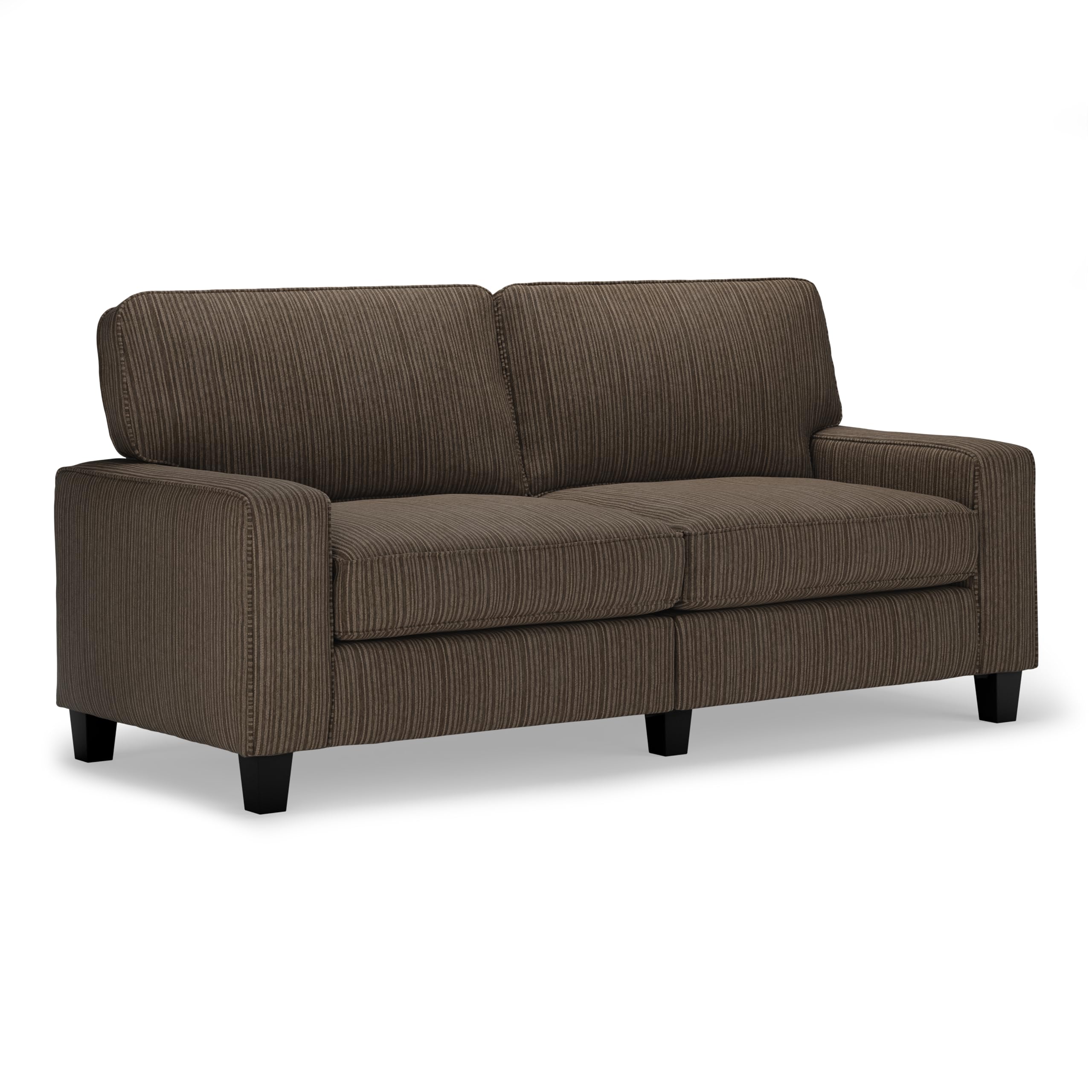 Serta Palisades 78 Track Arm Sofa, Easy Care Polyester, Soft Pillow Back, Pocket Coil Seat Cushions, Removable Covers, Loveseat 