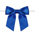 Rainbow Pana 120 Pack Twist Tie Bows for Treat Bags 25 Royal Blue Satin Ribbon Bows for Package craft gift Wrapping Decoration