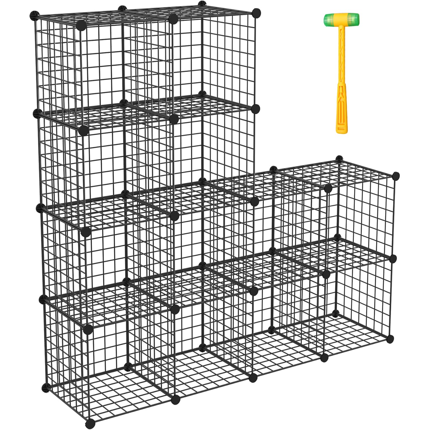 TUMUCUTE Wire Storage Cubes, Metal Storage Shelves Bookshelf, Stackable Modular Closet Organizer for Bedroom Living Room, Office
