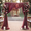 gogoparti Burgundy Arch Drape for Wedding Arch Draping Fabric Drapery Ceiling for Wedding Ceremony Party Decoration 27.5 X 19FT 