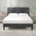 Zinus Dachelle Upholstered Platform Bed Frame, Mattress Foundation, Wood Slat Support, No Box Spring Needed, Eco Friendly Wonder