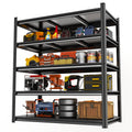 Notmise Garage Shelving, Storage Shelves Heavy Duty, 5-Tier Adjustable Black Shelving, 3000Lbs Utility Shelf for Garage/Basement