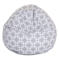 Majestic Home Goods Classic Bean Bag Chair - Links Giant Classic Bean Bags for Small Adults and Kids (28 x 28 x 22 Inches) (Gray