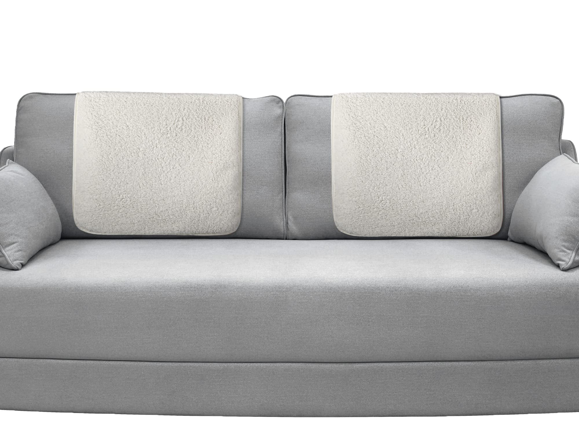 Frienda 2 Pieces Recliner Headrest Covers Sofa Headrest Protector Sherpa for Recliner Chair Couch Furniture Non Slip for Living 