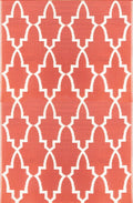 Mad Mats Geometric Outdoor Rug, Reversible Plastic Mat (5 x 8, Casa Blanca - Stone/White)