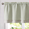 jinchan Linen Valance Curtain Striped Valance for Windows 18 Inch Blackout Kitchen Curtain Farmhouse Double Layer Valance for Li