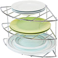 Deco Brothers 3-Tier Counter and Cabinet Corner Shelf Organizer, Chrome