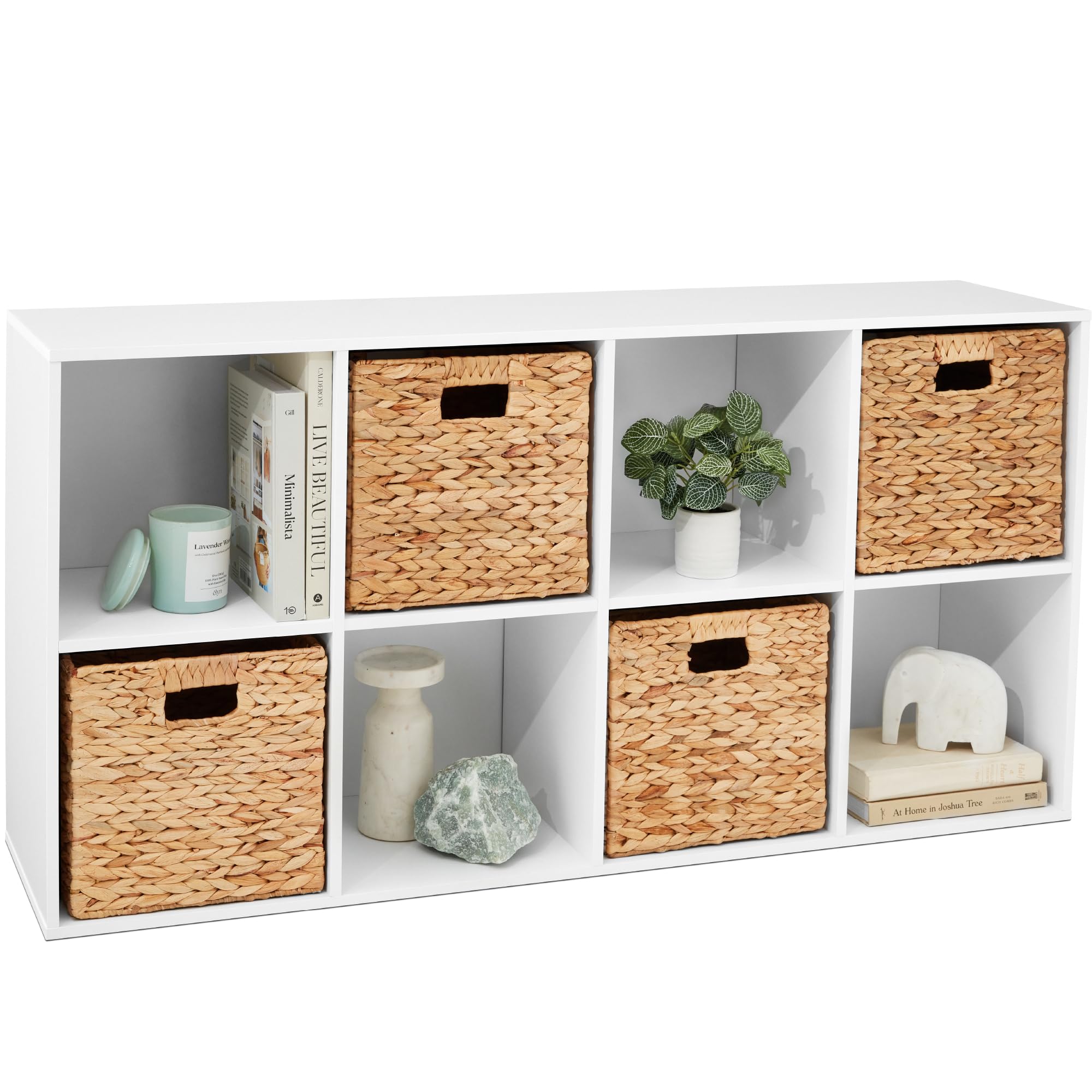 Best Choice Products 8-Cube Storage Organizer, 11in Shelf Opening, Bookcase, Display Shelf, Customizable w/ 3 Removable Back Pan