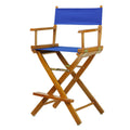 Casual Home 24 Directors Chair Honey Oak Frame-with Royal Blue Canvas, Counter Height