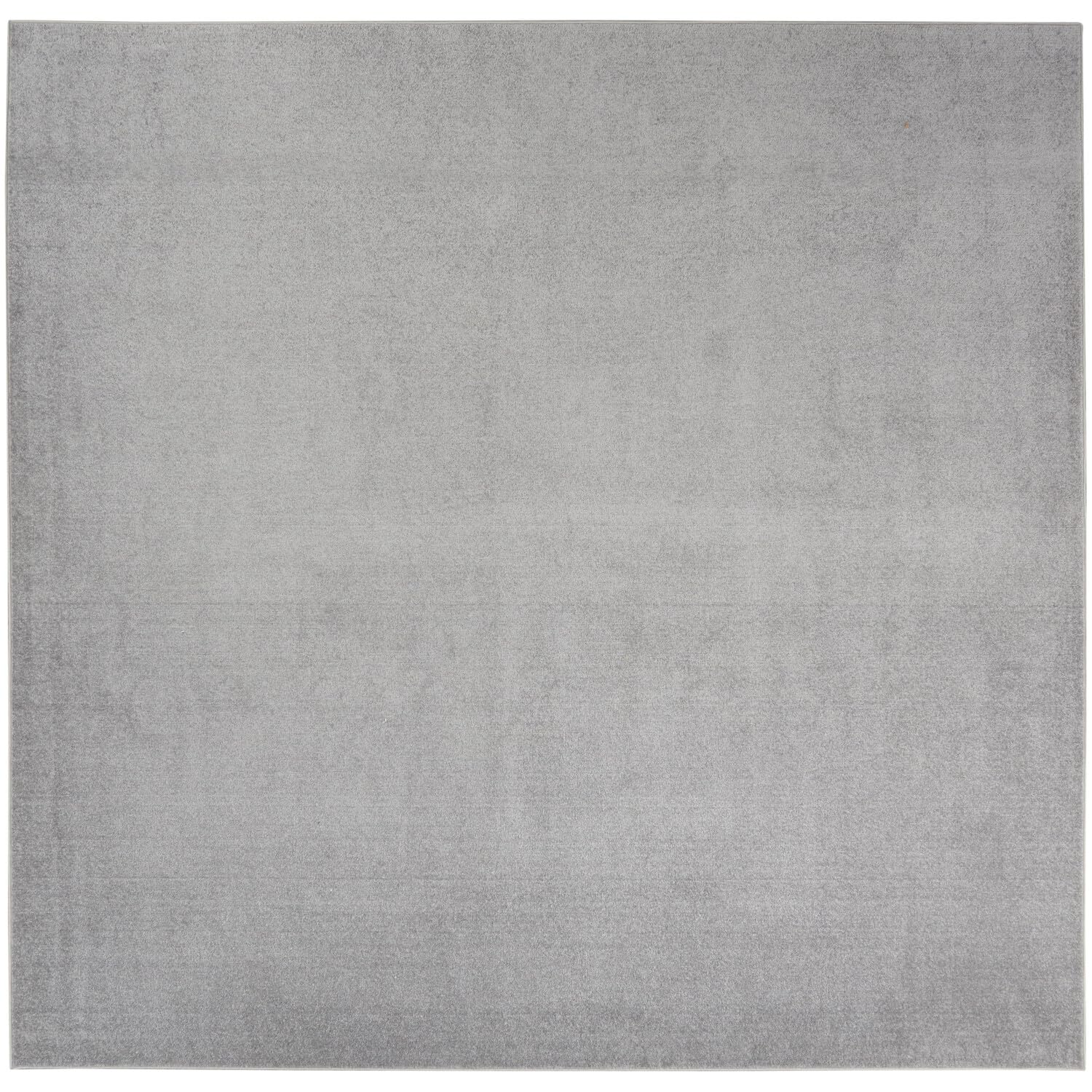Nourison Essentials Indoor/Outdoor Silver Grey 9 x Square Area Rug, Easy Cleaning, Non Shedding, Bed Room, Living Room, Dining 