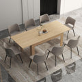 Fingertip WD Extendable Dining Table for 6-10 Person, Wooden Dining Room Table, Modern Extendable Table for Gatherings, Meeting 