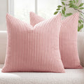 MIULEE Winter Pack of 2 Pillow Covers Soft Soild Decorative Square Throw Pillow Covers Set Cushion Cases Pillowcases for Sofa Be
