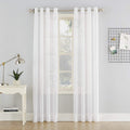 No. 918 Erica Crushed Sheer Voile Grommet Curtain Panel 84.00 x 51.00