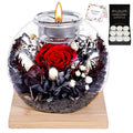 Preserved Roses - Birthday Gifts for Her, Preserved Flower in Glass Dome with Scented, Romantic Gifts for Women, Wife, Girlfrien