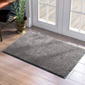 HOMEIDEAS Door Mats Indoor, 24x36 Super Absorbent Non Slip Rugs for Entryway, Front Back Welcome Doormat Dirt Trapper (Grey)