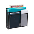 Mind Reader Vertical File Storage, Desktop Organizer, Workspace, Office, Metal Mesh, 12.5 L x 3.75 W x 11.5 H, Black
