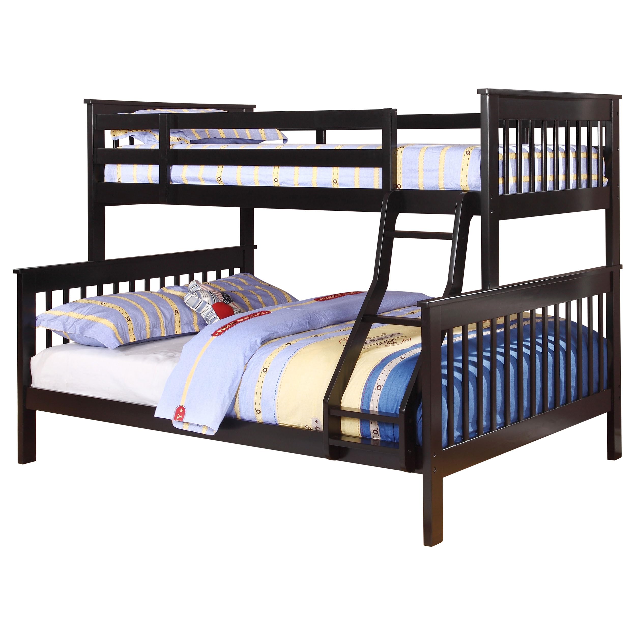 Coaster Home Furnishings - Chapman - Wood Bunk Bed with Solid Pine, Built-in Ladder and Side Guardrails - Bedroom - Twin Over Fu
