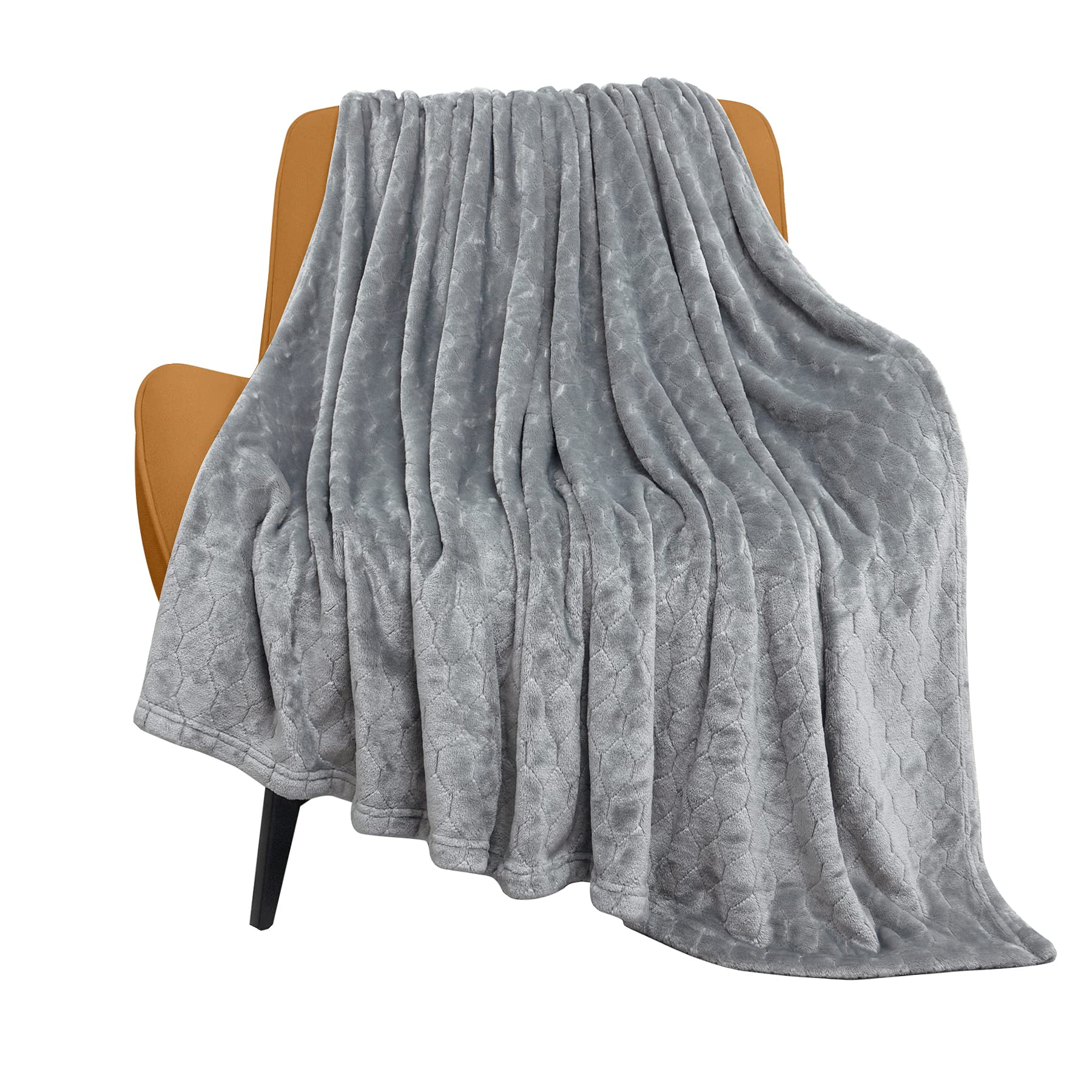 TOONOW Fleece Blanket Twin Size -320GSM Lightweight Fuzzy Soft Textured Flannel Blankets for Couch, Sofa, Bed, 60x80 inchs,Light