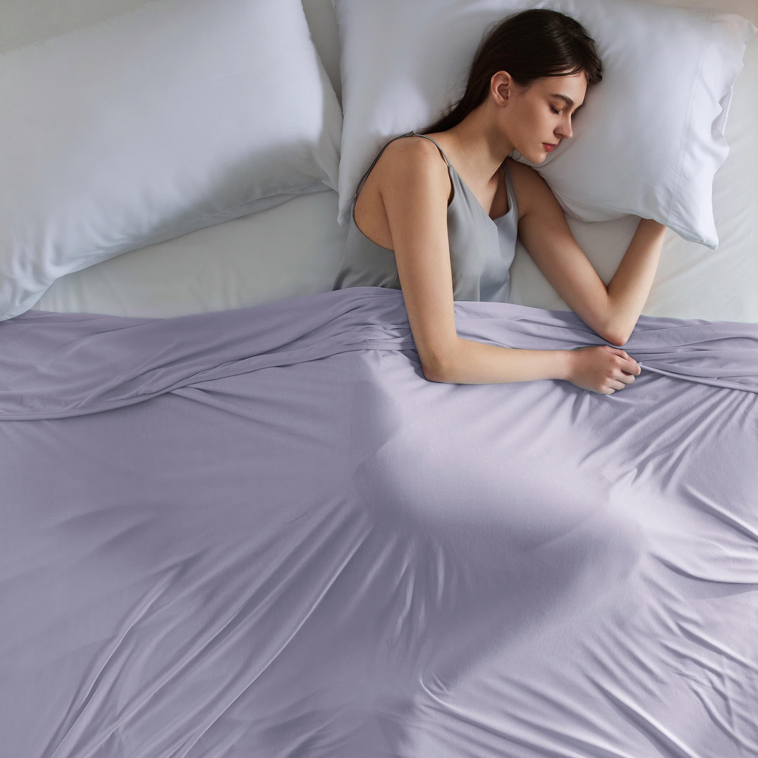 Bedsure Lavender Cooling Blanket Twin XL for Hot Sleepers - Summer Cold Blanket with Rayon Derived from Bamboo for Twin Size Bed