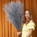 Faux Pampas Grass 6 Stems, Artificial Pampas Grass - 43/3.6FT Total Extra Large Pompass Grass Tall Pompous Boho Flower Arrange