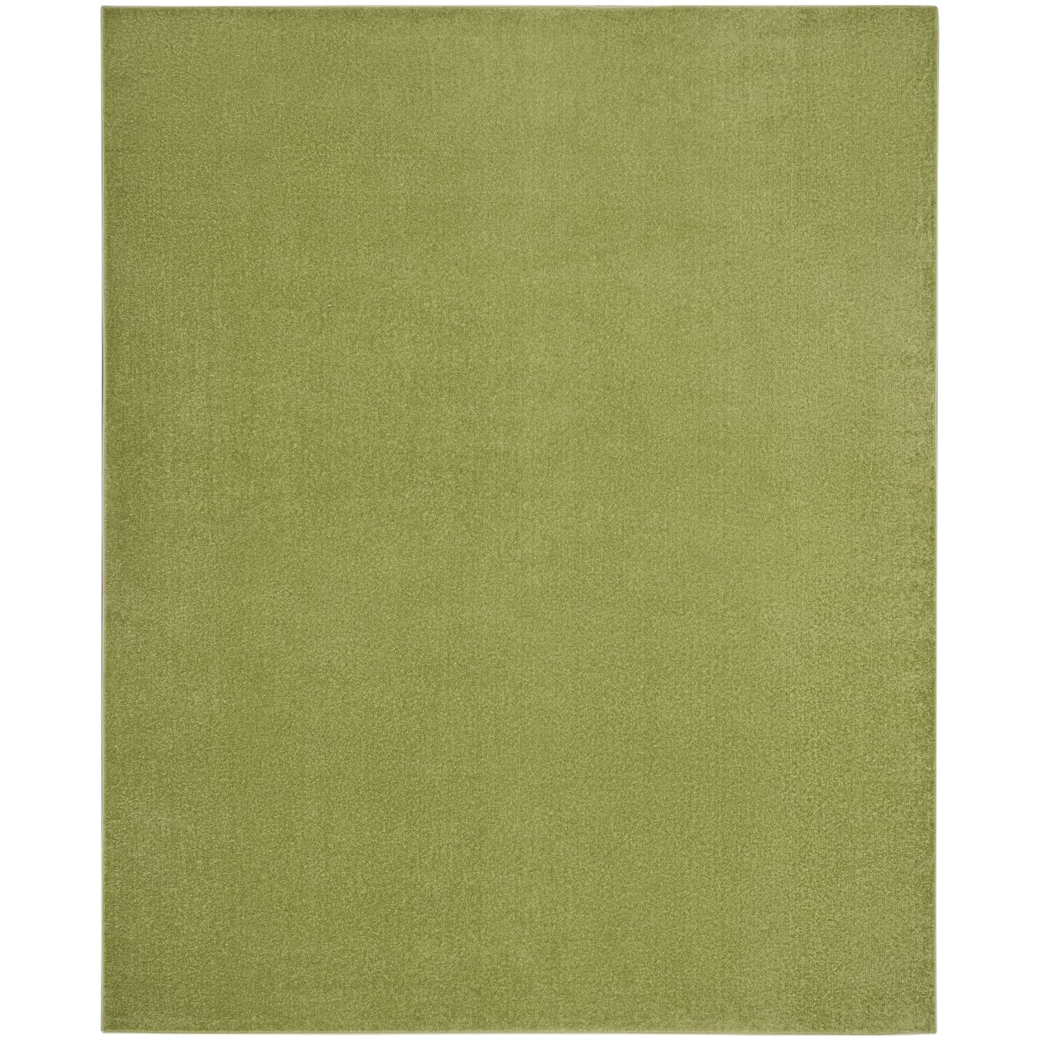 Nourison Essentials Indoor/Outdoor Green 10 x 14 Area Rug, Easy Cleaning, Non Shedding, Bed Room, Living Room, Dining Room, Ba