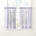 Emelia Voile Window Treatment Tier Set - 24 Lilac - 2 Pieces