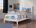 AFI, Nantucket Twin XL Foundation Bed with Attachable USB Charger, White