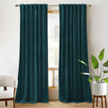 RYB HOME Velvet Curtains 2 Panels Set 90 inches - Super Soft Durable Window Drapes Room Darkening Energy Smart Back Tab for Apar