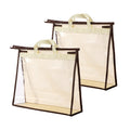 CINPIUK Clear Handbag Storage Bags Purse Organizer for Closet, Zipper Hanging Storage Bag for Handbags, L, 2PCS