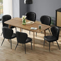 VASAGLE EKHO Collection - Dining Chairs Set of 6, Upholstered Kitchen Chairs, Comfortable Seat, Synthetic Leather with Stitching