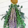 115 PCS Large Dried Preserved Eucalyptus Stems & Lavender Flowers Bundle for Shower, 17 Real Fresh Hanging Silver Dollar Leave