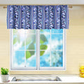 Deztibos 2 Pack Floral Kitchen Window Valance Pink Flower Farmhouse Country Rod Pocket 52x18inch Short Half Textured Curtain Hea