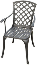 Crosley Furniture Sedona 2-Piece Outdoor Chair Set, High Back Cast Aluminum Patio Chairs for Dining, Porch, Black