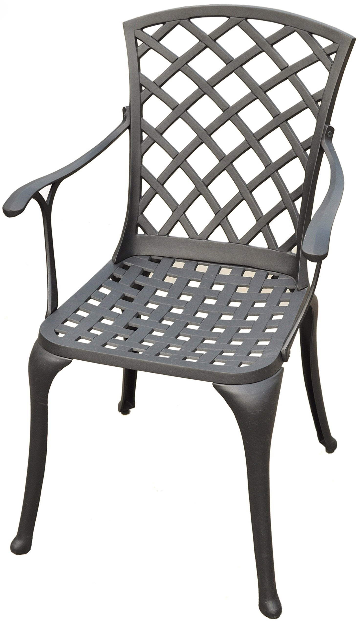 Crosley Furniture Sedona 2-Piece Outdoor Chair Set, High Back Cast Aluminum Patio Chairs for Dining, Porch, Black