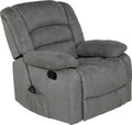 Relaxzen Longstreet Rocker Recliner with Massage, Heat and Dual USB ports, 38.5D x 36W x 39.5H in, Gray