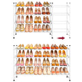 Tajsoon Expandable Shoe Rack for Closet 4 Tier, 29-41Adjustable & Stackable Shoe Shelf Storage, Metal Shoe Rack Organizer for Fr