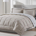 Nestl 7 Piece Full Comforter Set - Linen Reversible Bed in a Bag - Complete Full Size Bedding Set with Sheets, Pillowcases and S