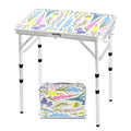 Yriuat Folding Camping Table 2ft Portable Pinic Table Adjustable Height Small Card Table Aluminum Foldable Lightweight with Carr