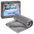 Kidaddle 5lb Weighted Blanket for Kids (Grey), Plush Minky Weighted Lap Pad for Kids with Sensory Processing Issues Like Autism 