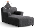 PAULATO BY GA.I.CO. Chaise Lounge Cover - Lounge Sofa Covers - Lounge Chair Cover- Fabric Slipcovers - 1-Piece Form Fit Stretch 