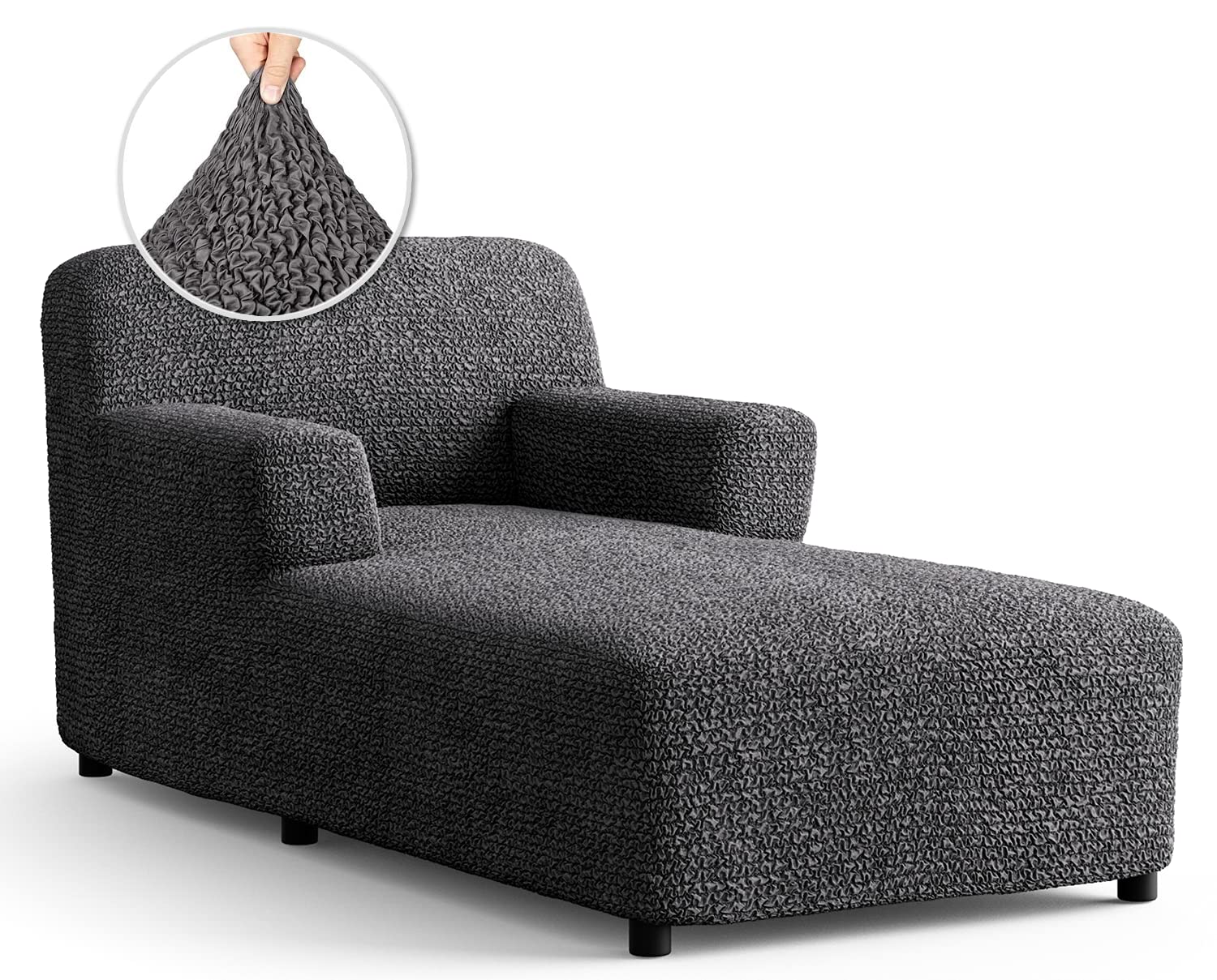 PAULATO BY GA.I.CO. Chaise Lounge Cover - Lounge Sofa Covers - Lounge Chair Cover- Fabric Slipcovers - 1-Piece Form Fit Stretch 
