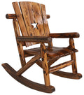 Leigh Country TX 93772 Char-Log Childrens Rocker with Star, Childs, Brown