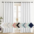 NICETOWN 100% Absolutely Blackout Linen Curtains with Thermal Insulated Liner, Greyish White, 62 Wide, 120 Length Energy Saving 