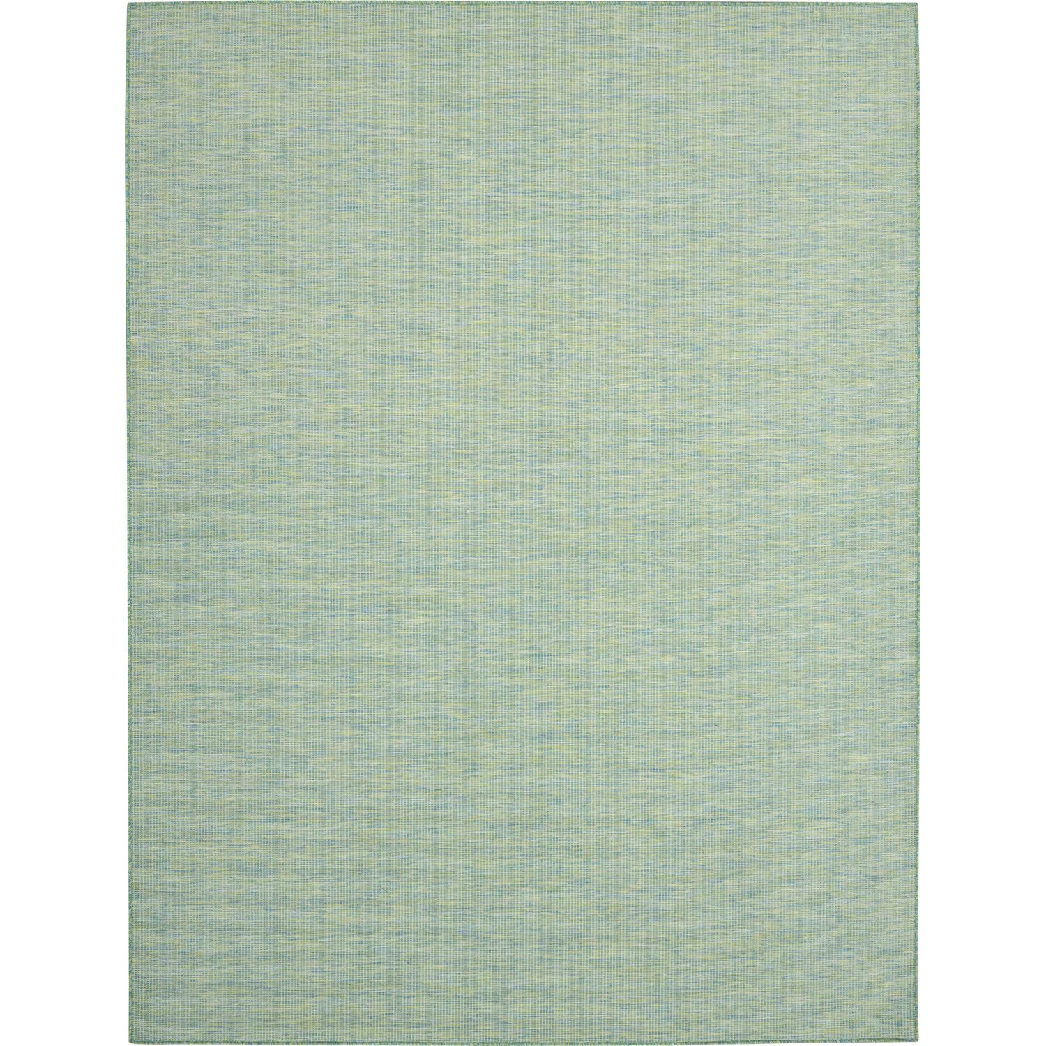 Nourison Positano Indoor/Outdoor Blue/Green 7 x 10 Area Rug, Easy Cleaning, Non Shedding, Bed Room, Living Room, Dining Room, 