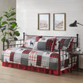 Woolrich Daybed Cover Set - Cabin Lifestyle, Patchwork with Moose Design All Season, Lightweight and Breathable Cozy Bedding Lay