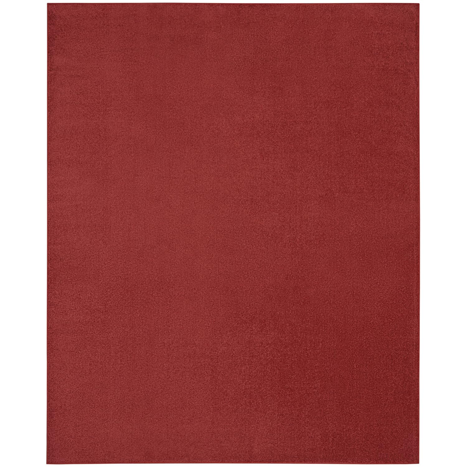 Nourison Essentials Indoor/Outdoor Brick Red 7 x 10 Area Rug, Easy Cleaning, Non Shedding, Bed Room, Living Room, Dining Room,