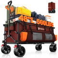 48 L Collapsible Wagon Cart Foldable, 560lbs Weight Capacity 300L Heavy Duty Folding Beach Wagons with Big All-Terrain Wheels, U