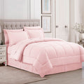 King Size Comforter Set 8 Piece Bed in a Bag with Bed Skirt, Fitted Sheet, Flat Sheet, 2 Pillowcases, 2 Pillow Shams, King, Dobb