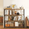 YITAHOME 4 Tier Bookshelf, Free Standing Cube Bookcases and Bookshelves, Industrial Furniture Wide Display Cabinet Open Storage 