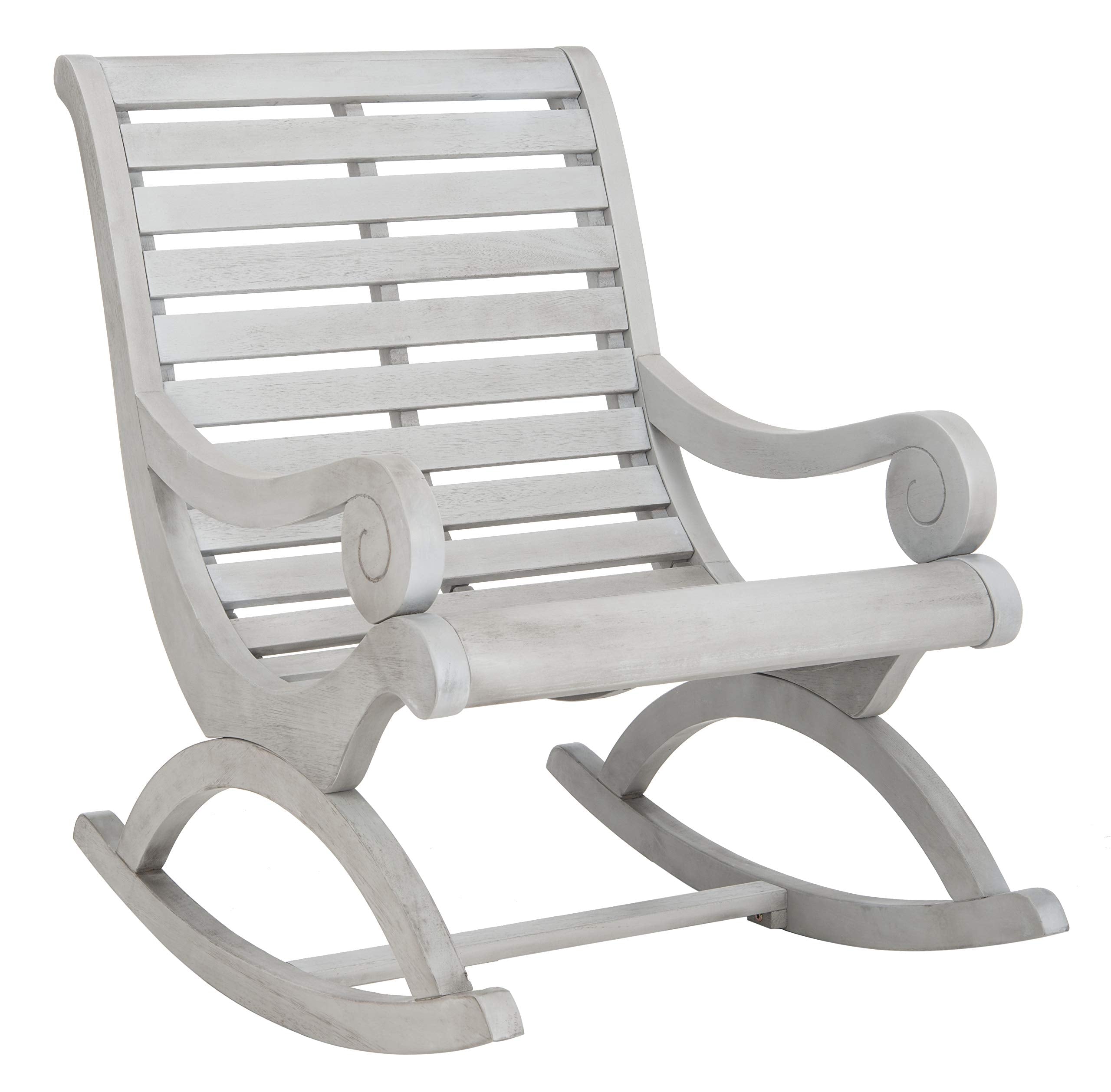 Safavieh PAT7016A Outdoor Collection Sonora Ash Grey Rocking Chair